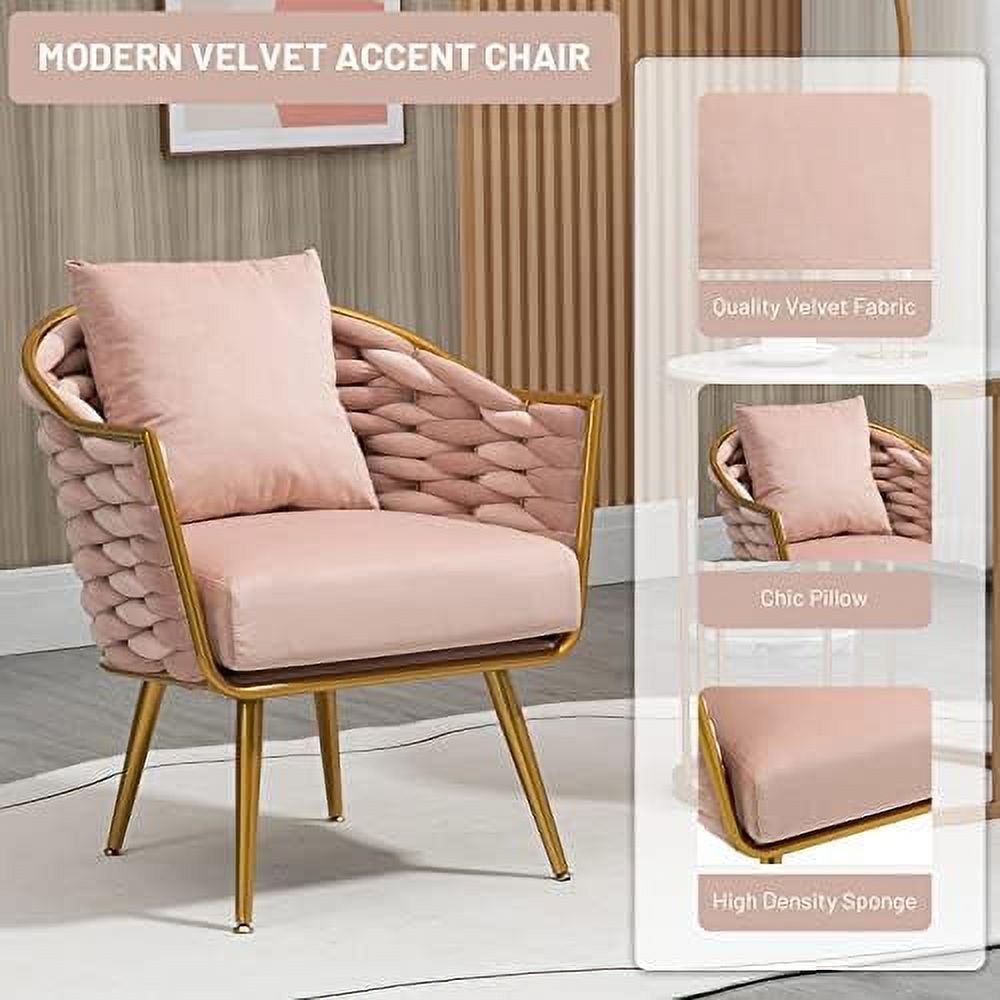 Navy Velvet Accent Chair with Pillow K13212