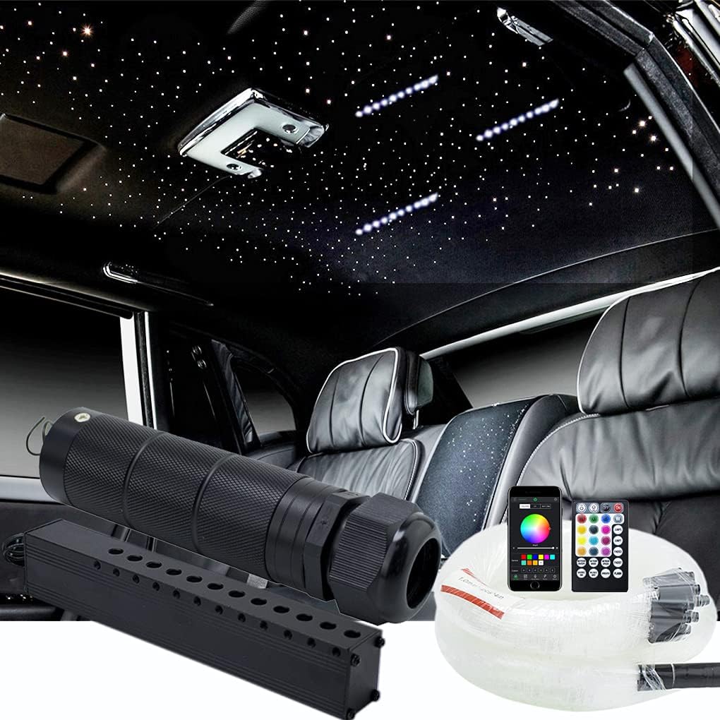 450pcs*0.03in*9.8ft RGBW Meteor LED Fiber Optic Ceiling Light Kits Q78526