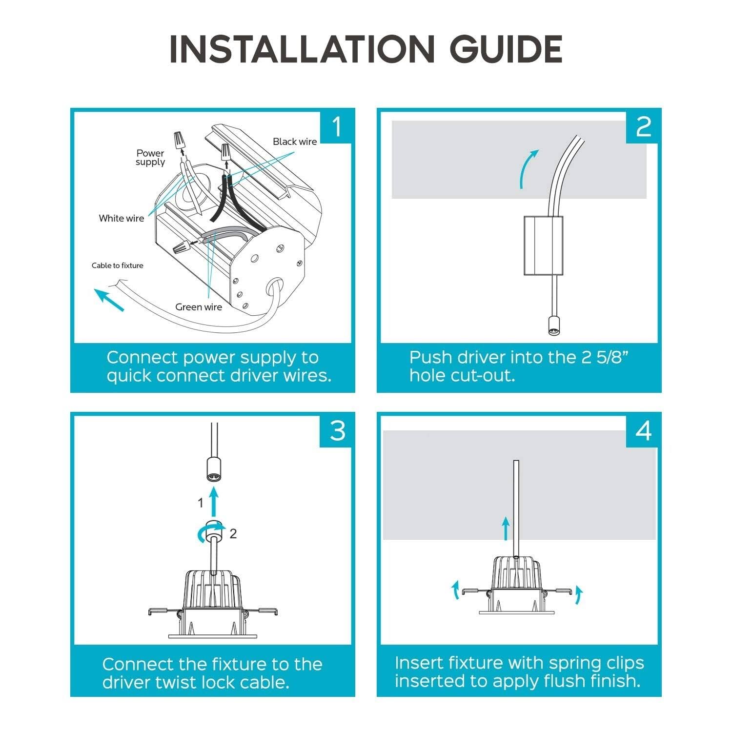 4-Pack Integrated LED Recessed Light Kit U453115