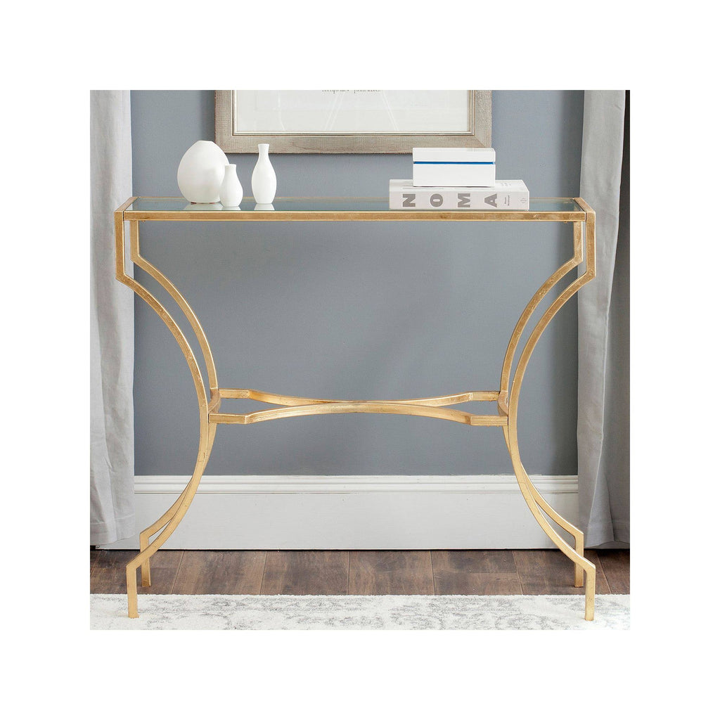 Gold/Glass Console Q25754