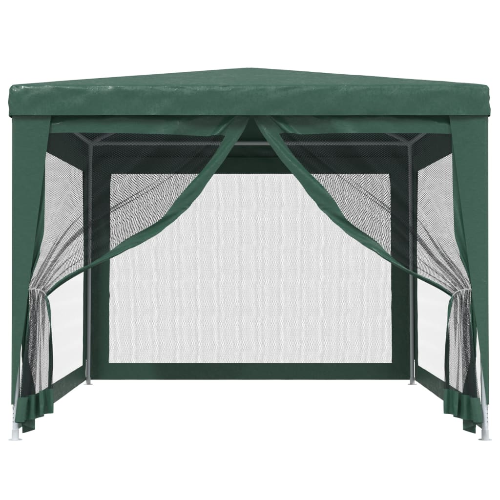 Green 9.8'x13.1' HDPE Party Tent with 4 Mesh Sidewalls P337