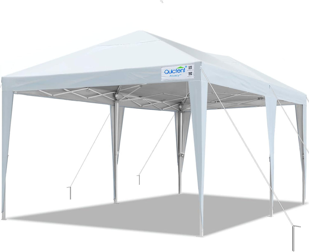10x20 EZ Pop Up Canopy Tent Waterproof with Roller Bag (Beige) H504