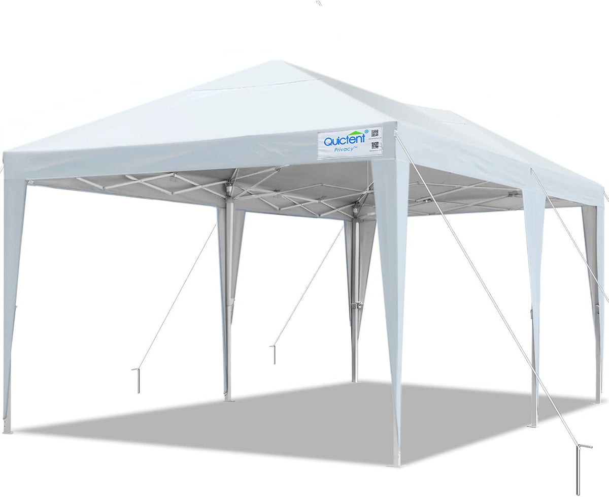 10x20 EZ Pop Up Canopy Tent Waterproof with Roller Bag (Beige) H504