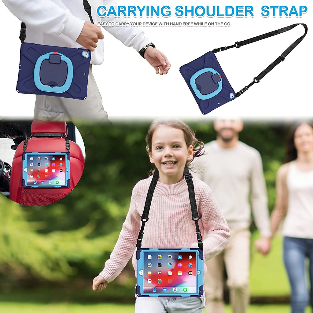 Shockproof Case with Pen Holder, Swivel Stand and Shoulder Strap M826