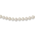 Sterling Silver Rhodium-plated White Freshwater Cultured Pearl Necklace P8503