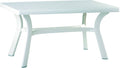White Resin Rectangle Table 55 inch L125