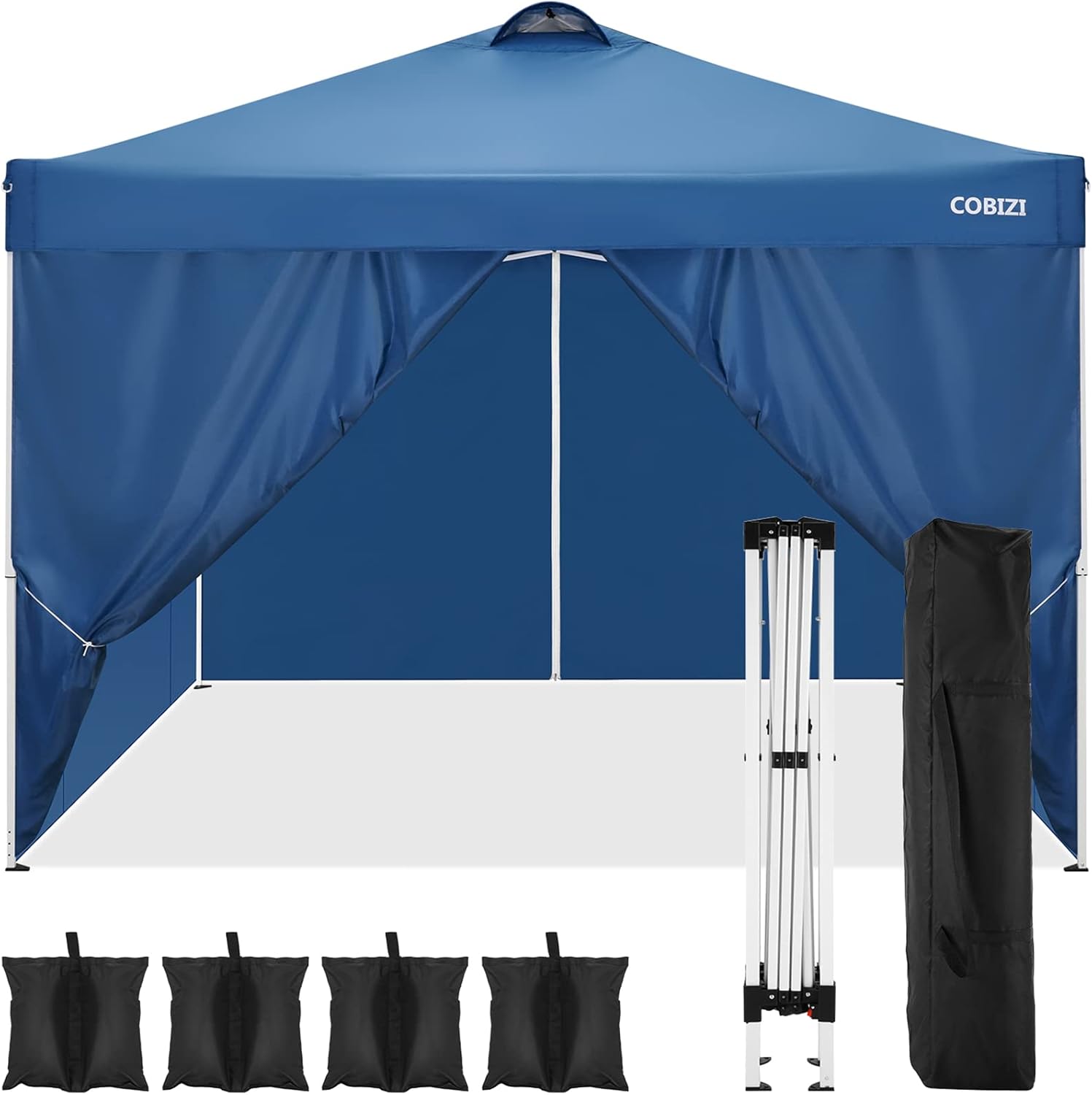 10x10 FT Outdoor Portable Canopy Tent with Sidewalls S749397
