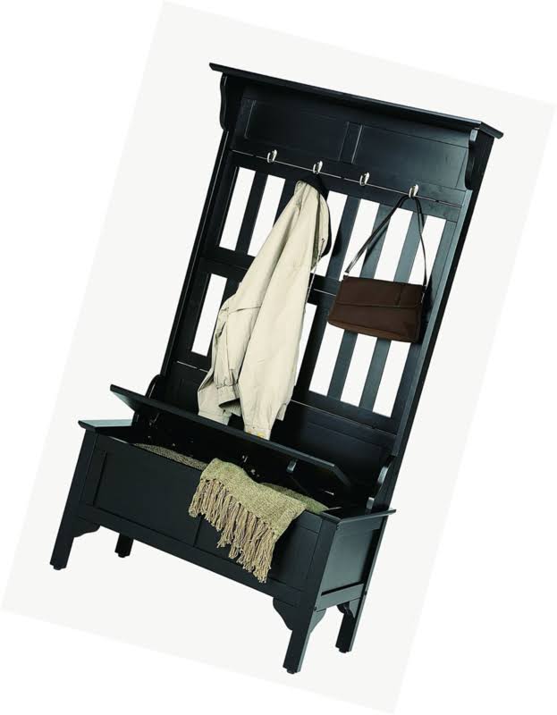 Hall Tree & Storage Bench (Black) X487