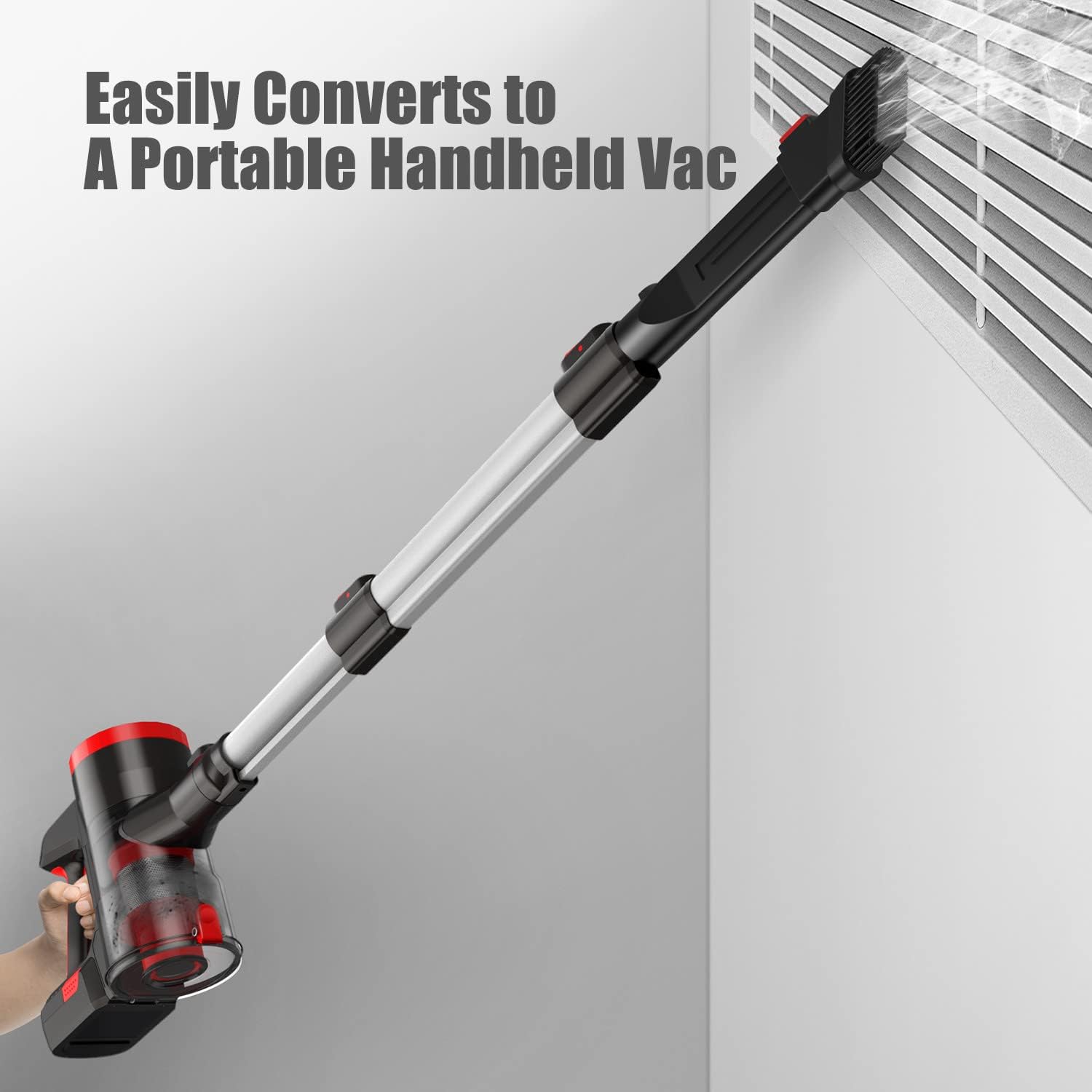 Cordless Vacuum Cleaner, 22Kpa Suction, 40 Minutes, Lightweight Stick Vac with LED Powerhead U74251
