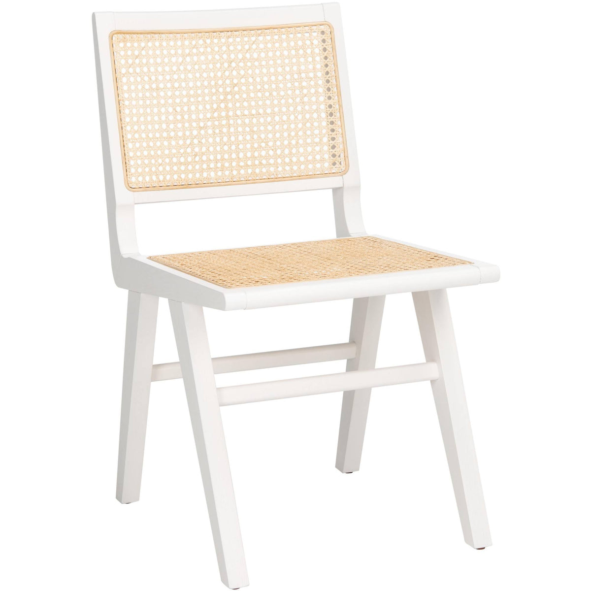 White/Natural Cane Dining Chair (Set of 2) D9076