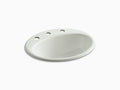 Farmington Drop-In Bathroom Sink with 8 In. Widespread Faucet Holes, Dune R40276