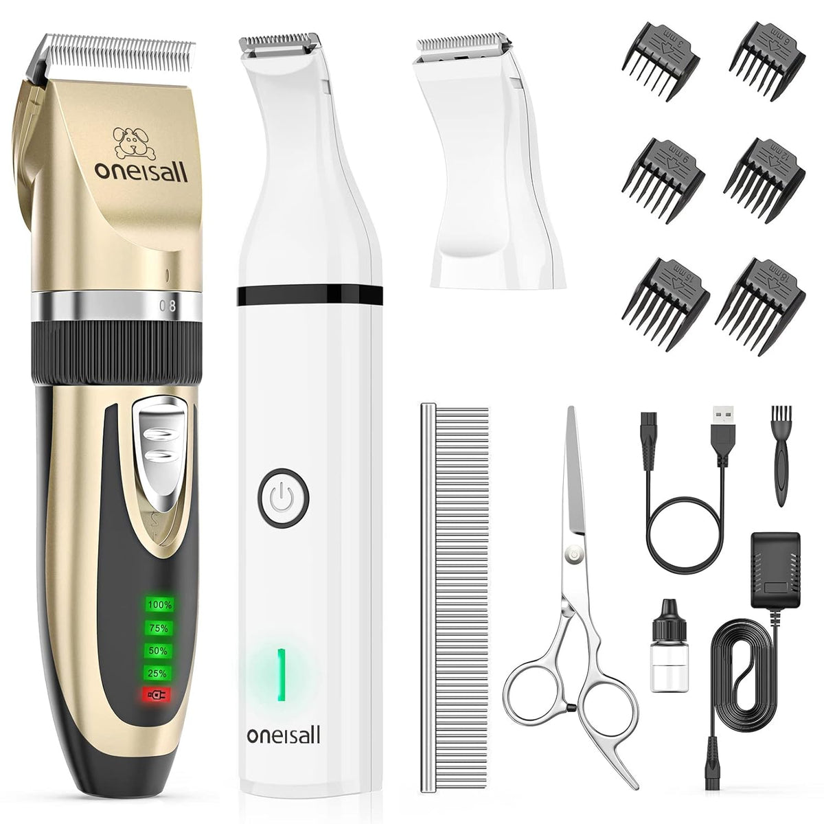 2 in 1 Cordless Dog Clippers and Paw Trimmer Kit W2580