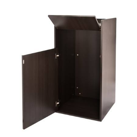 Black 40 Gallon Wood Trash Can Enclosure Q66271