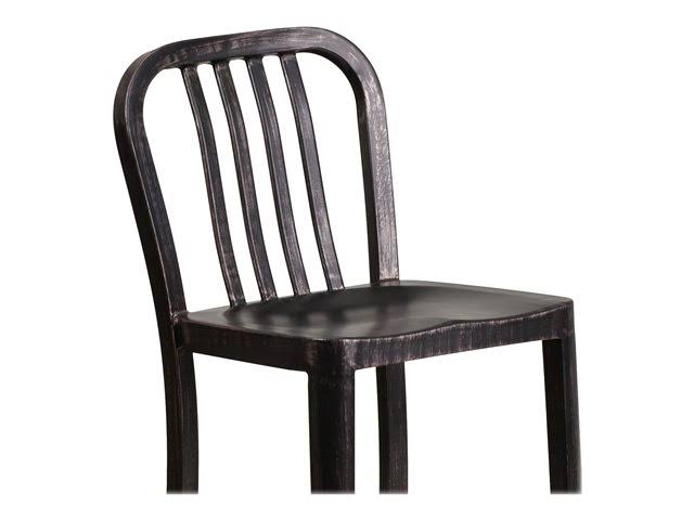 Black-Antique Gold Metal Counter Height Stool K7173
