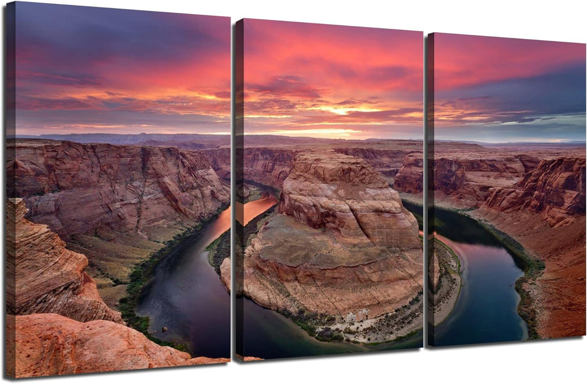 5 Piece Framed Canvas Print Wall Art Pictures (60''Wx32''H) R79382