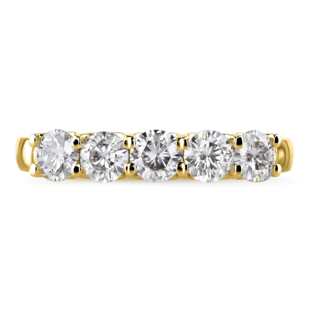 14K Yellow Gold Moissanite Bridal Wedding Band X720
