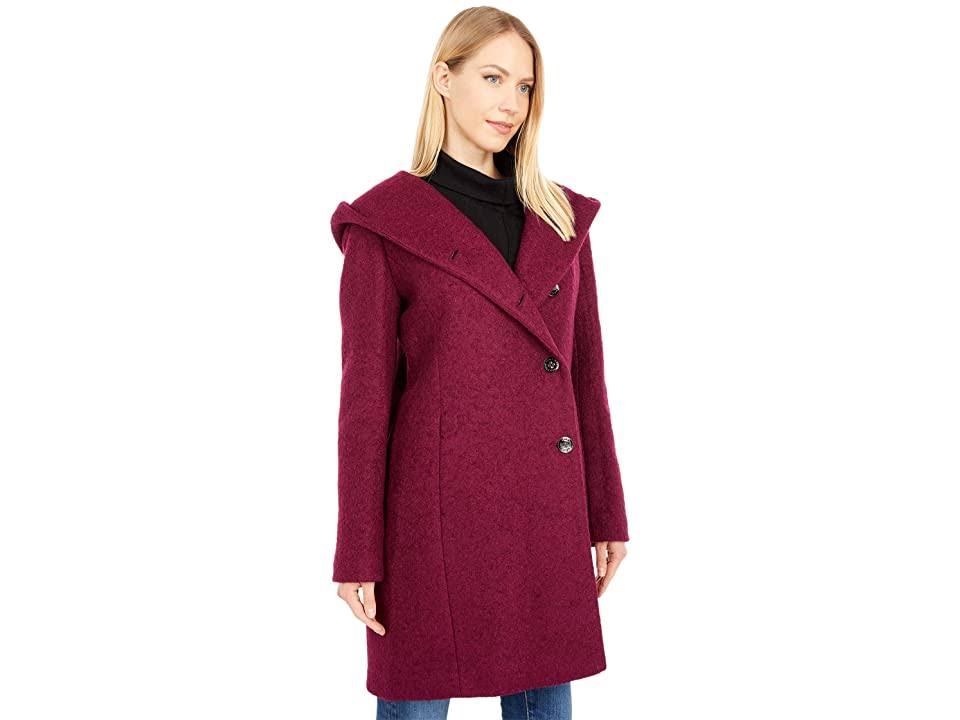Purple Wool-Blend Coat J323379
