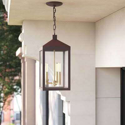 Bronze 3-Bulb Outdoor Hanging Lantern S406371