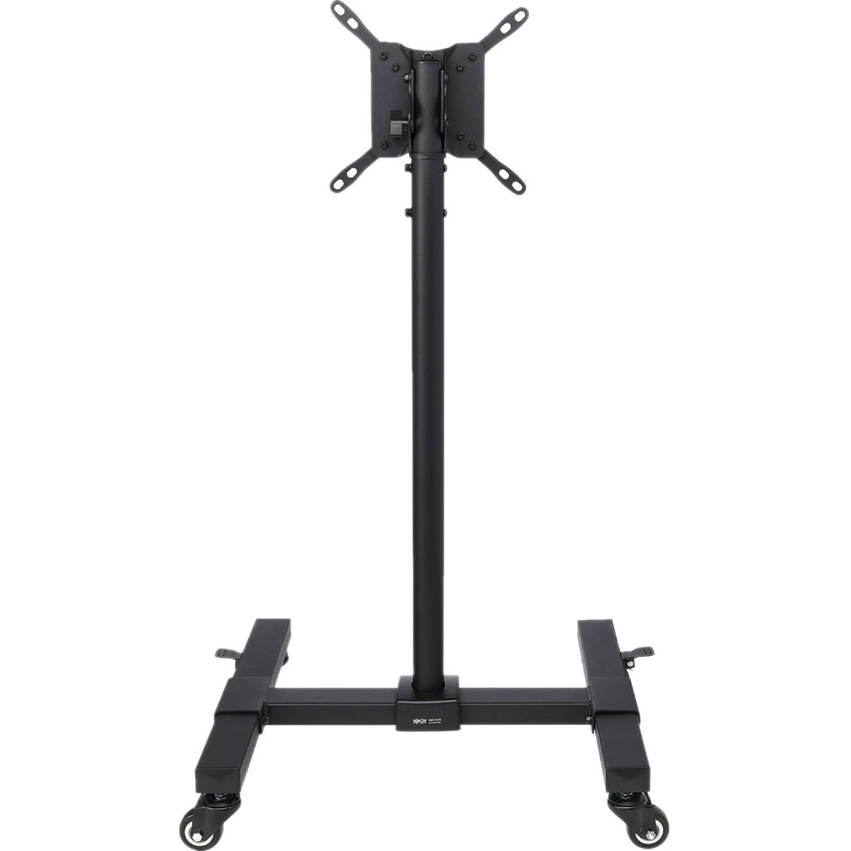 Mobile Cart TV Stand Height-Adjustable Locking Casters Black L923