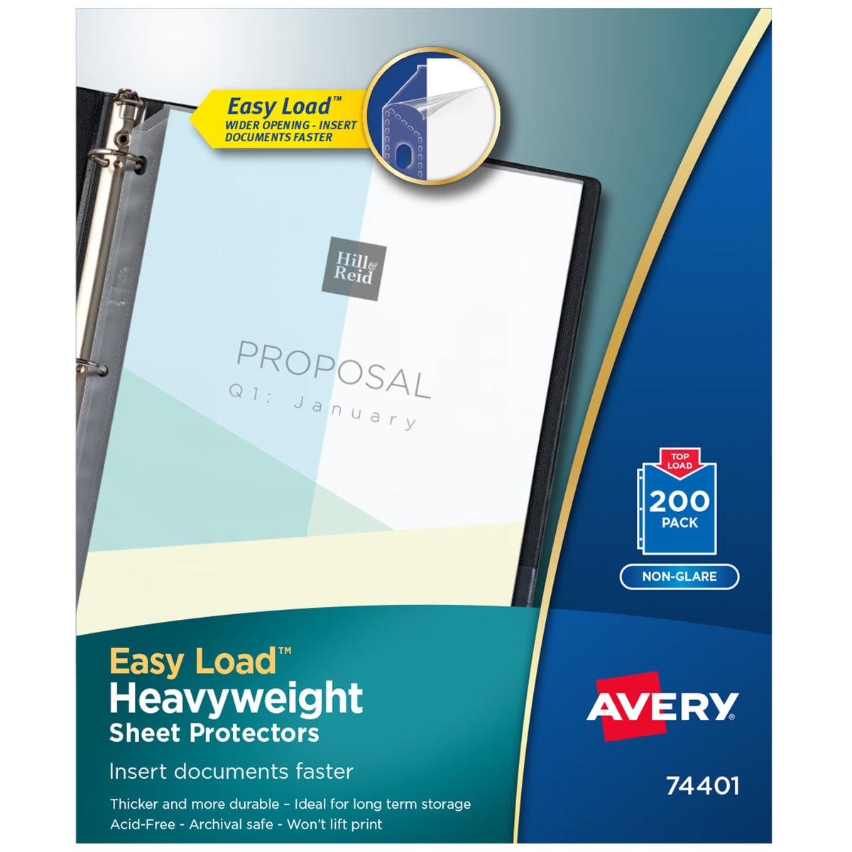 Poly Sheet Protectors, Letter, Nonglare, 200/box B204