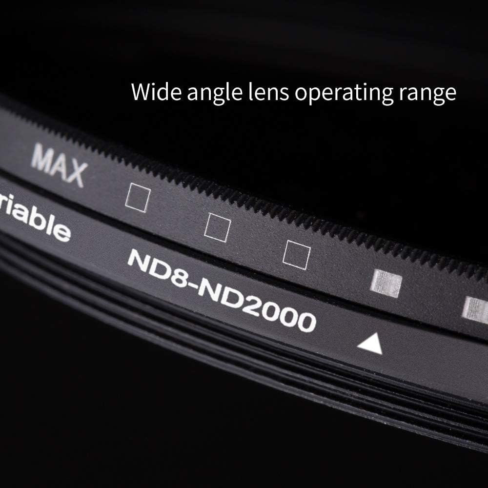 55mm Variable Neutral Density Filter ND8-ND2000, Pack of 2 B278