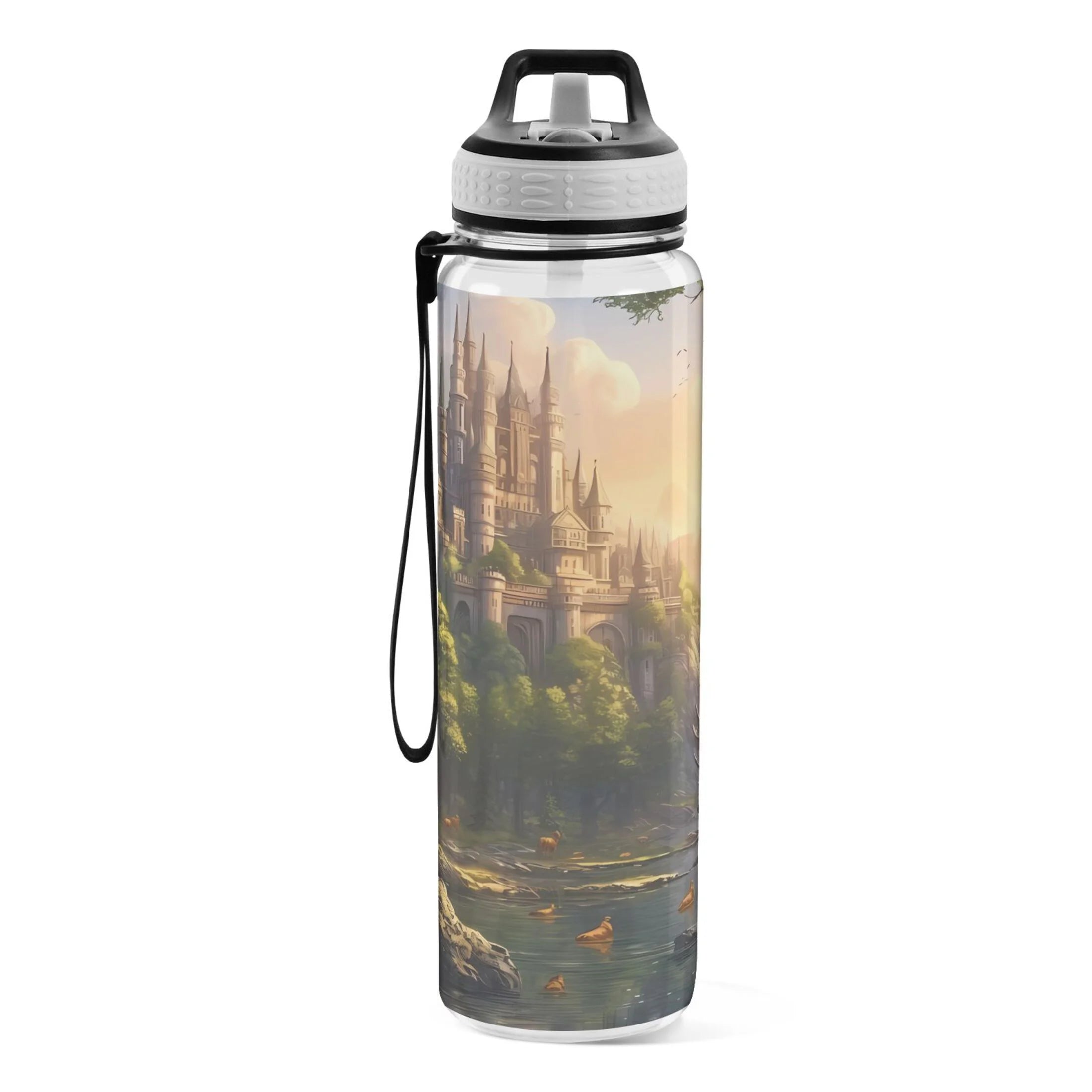 32oz Tritan Leakproof Clear Sports Water Bottle W330