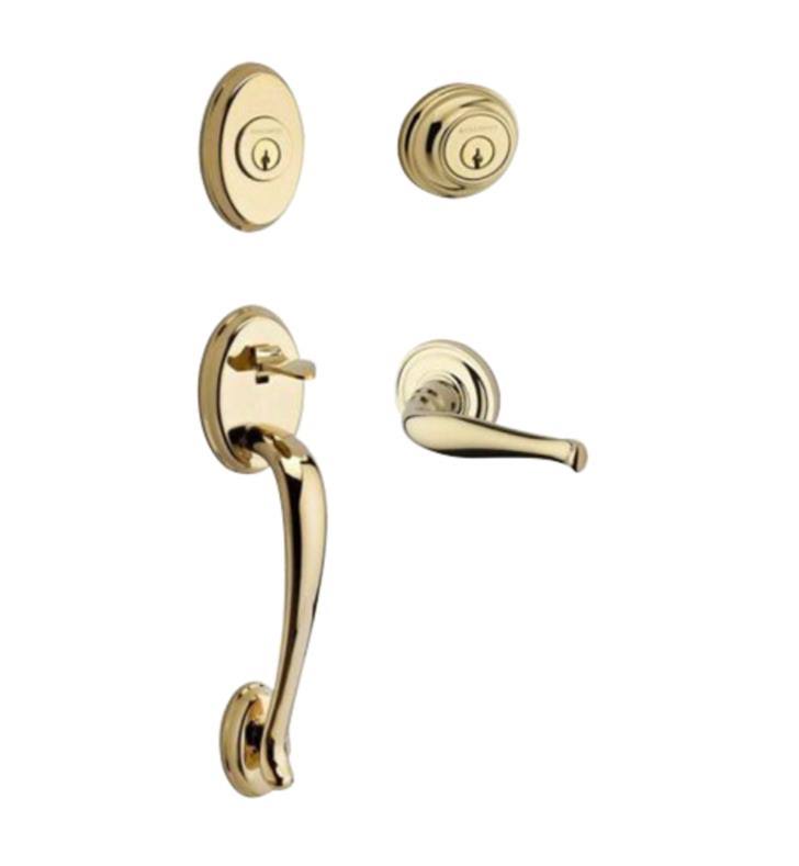 Columbus Handleset with Right Handed Decorative Lever and Traditional Round Rose in Satin Nickel Q853160