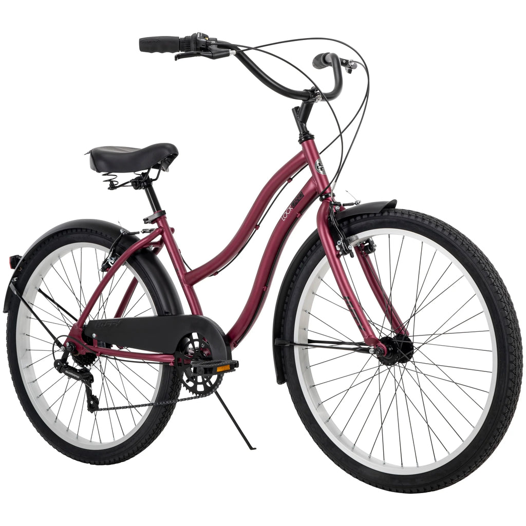 Pink 26-inch 7-speed Cruiser Bike E863