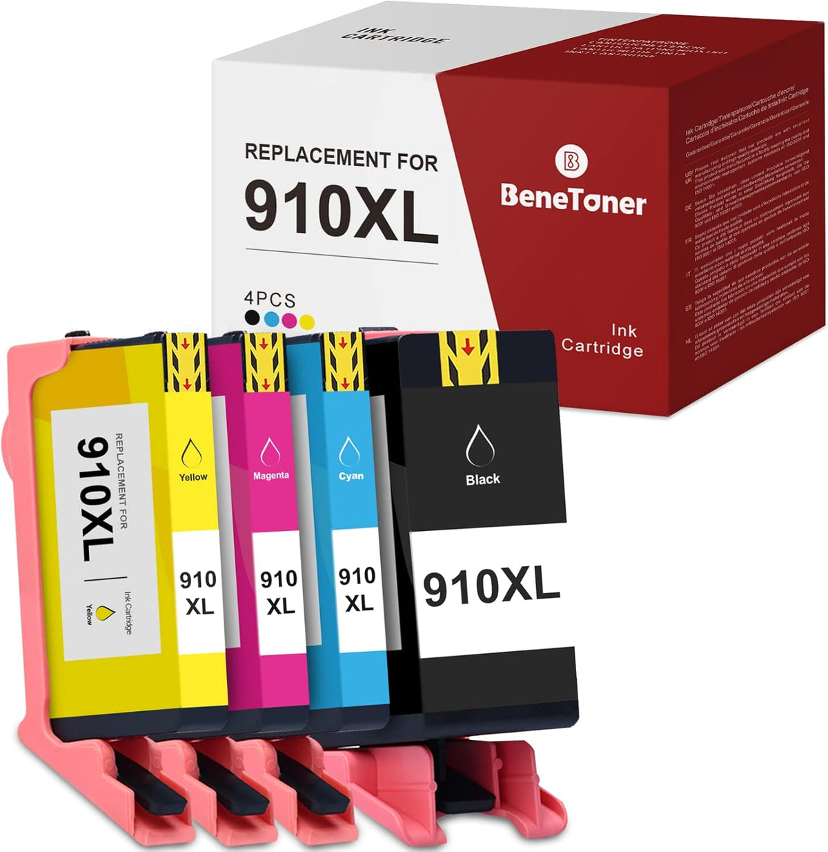 Remanufactured Ink Cartridge 4-Pack for HP 910XL Officejet Pro R1348
