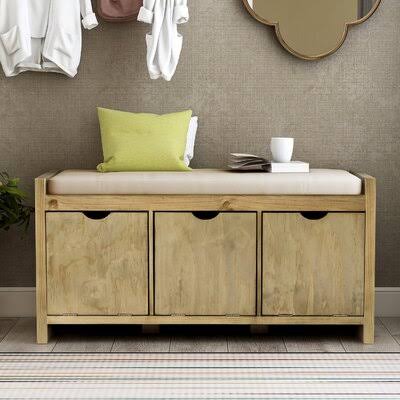 Gray Wash Storage Bench H22645