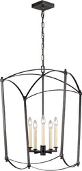 5-Light Steel Candle Chandelier W715