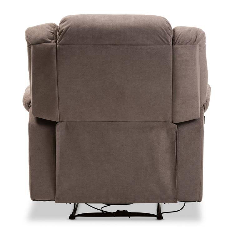 Godiva Brown Fabric Power Recliner Chair W526094