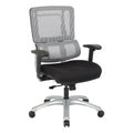 Grey Mesh Back Chair with Silver Base P624