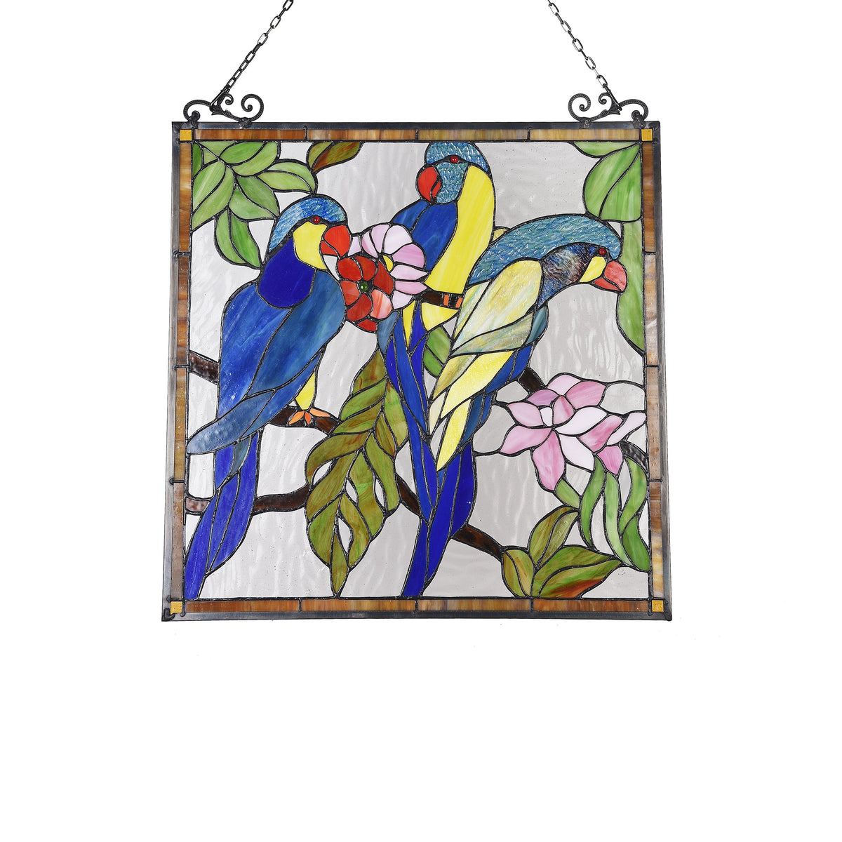 Tiffany-Glass Window Panel 24" Tall V28902