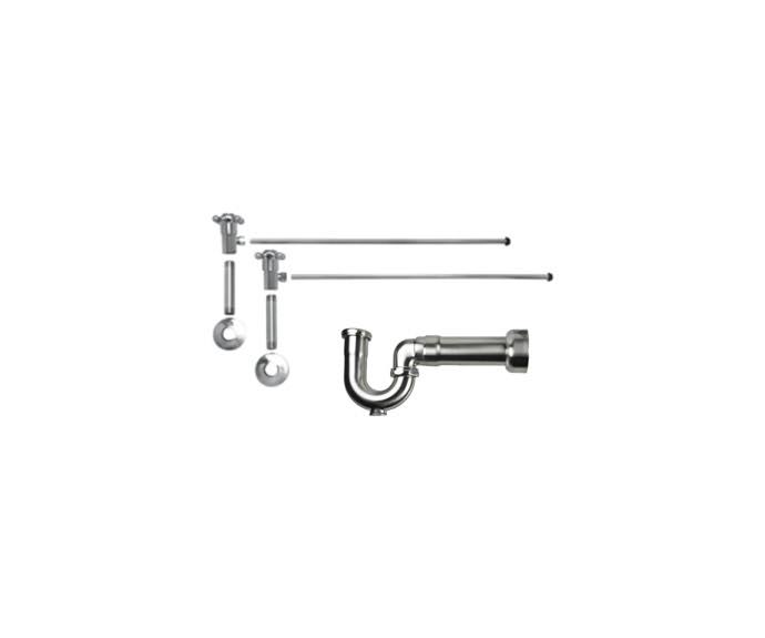 Lavatory Supply Kit with Angle Cross Handle Unlacquered Brass S37862