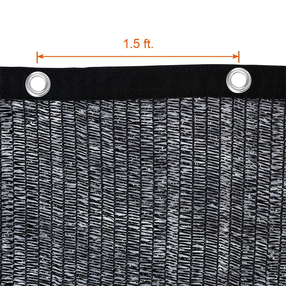 Black 12 X 16 Shade Cloth with Grommets W462490