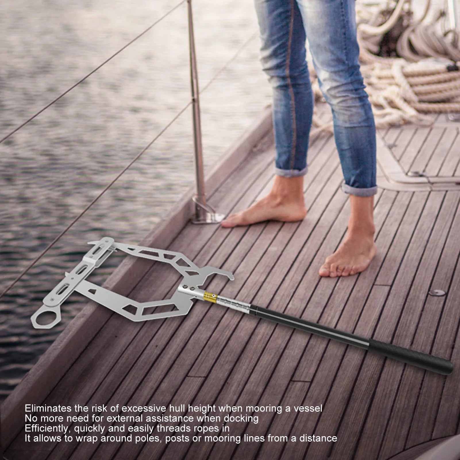 Stainless Steel Dock Hook with Telescopic Rod R5172