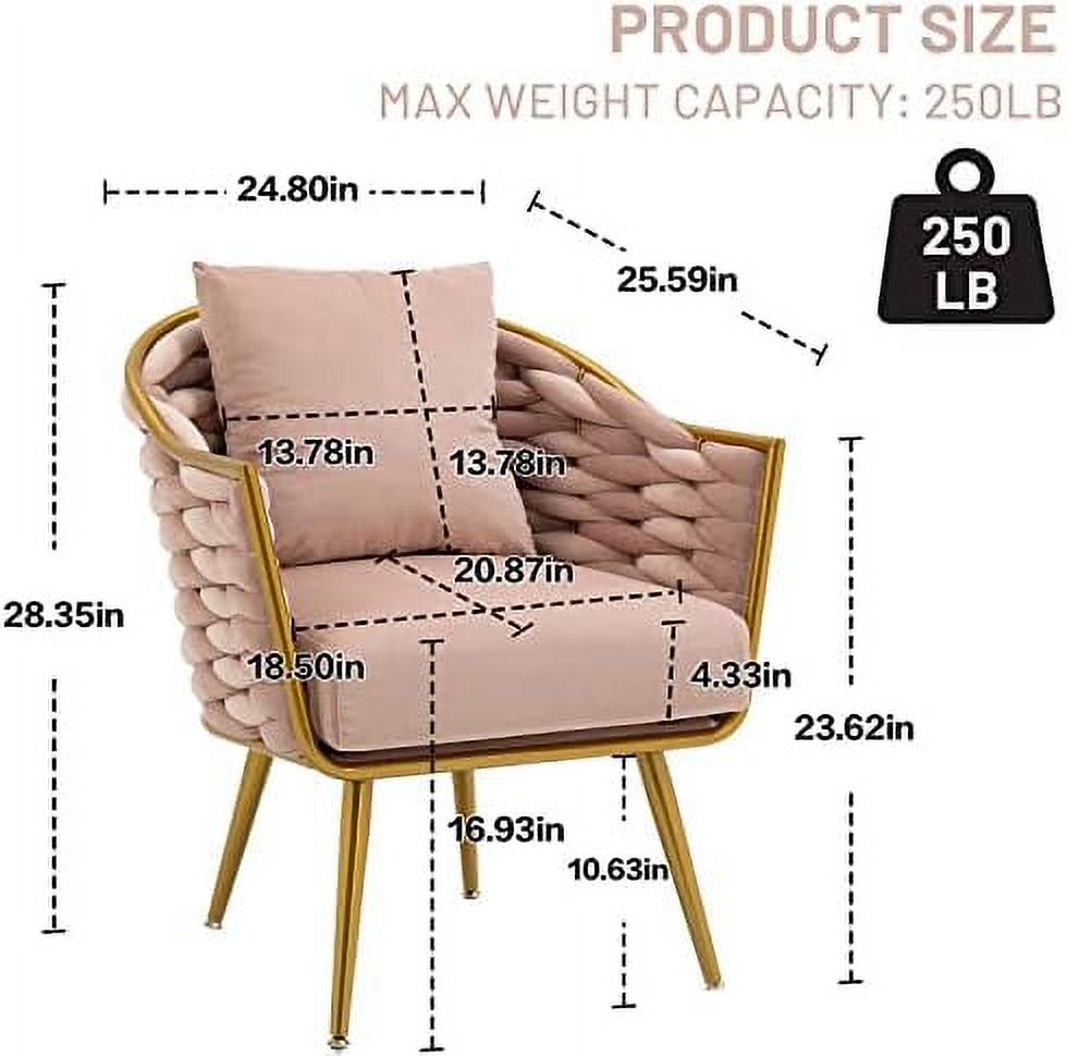 Navy Velvet Accent Chair with Pillow K13212