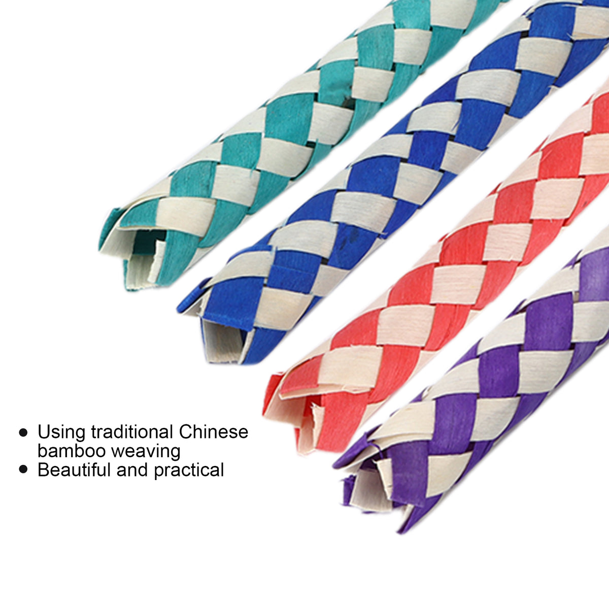24pcs Chinese Bamboo Finger Trap, Birds Parrots Chew Toy, DIY Toy O6053