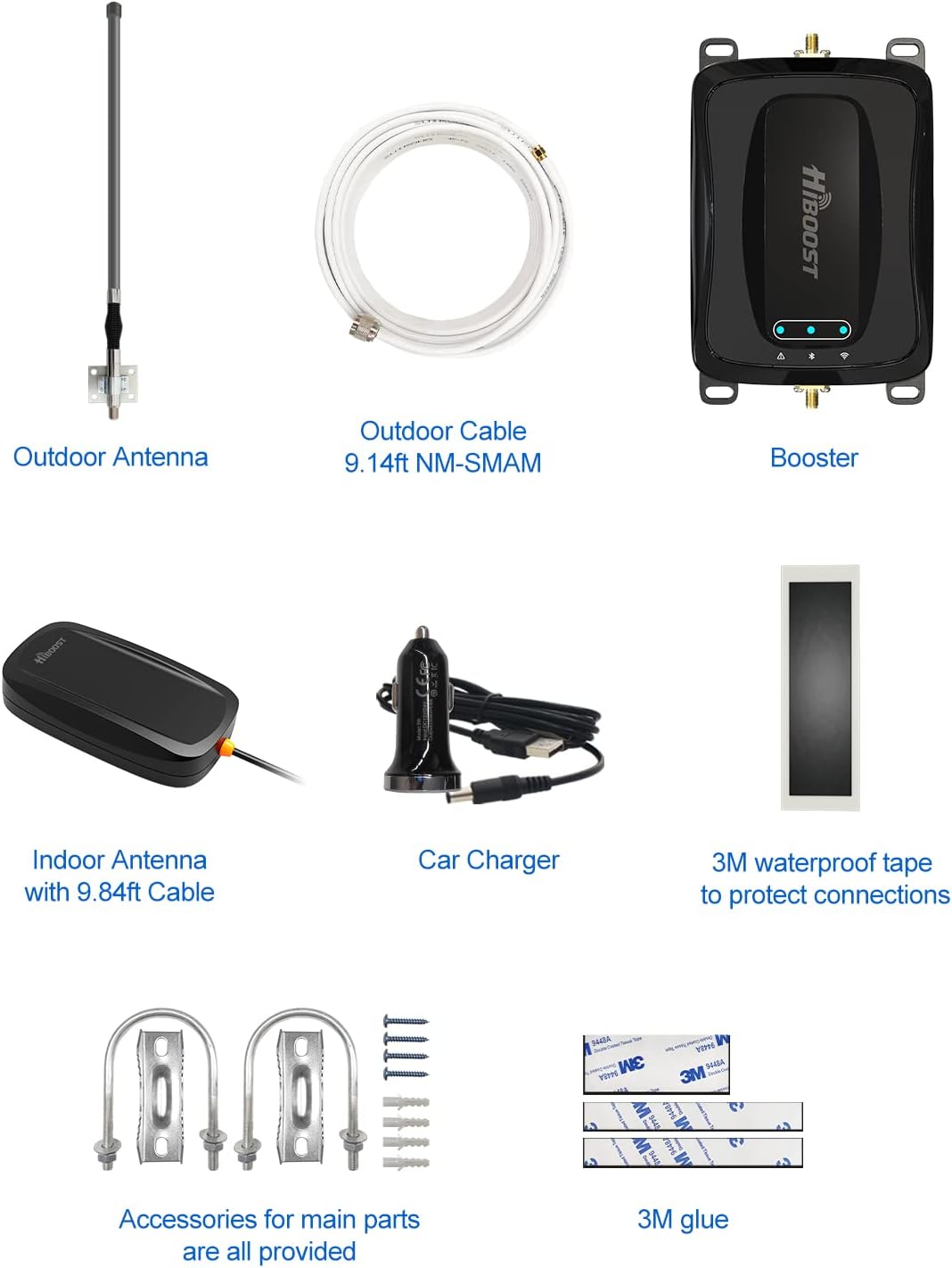 Cell Phone Signal Booster for Truck, RV, SUV, Camping, Motorhome X6804