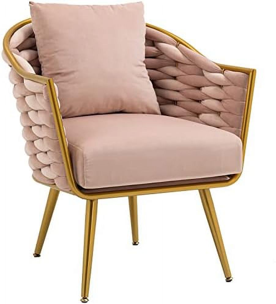 Navy Velvet Accent Chair with Pillow K13212