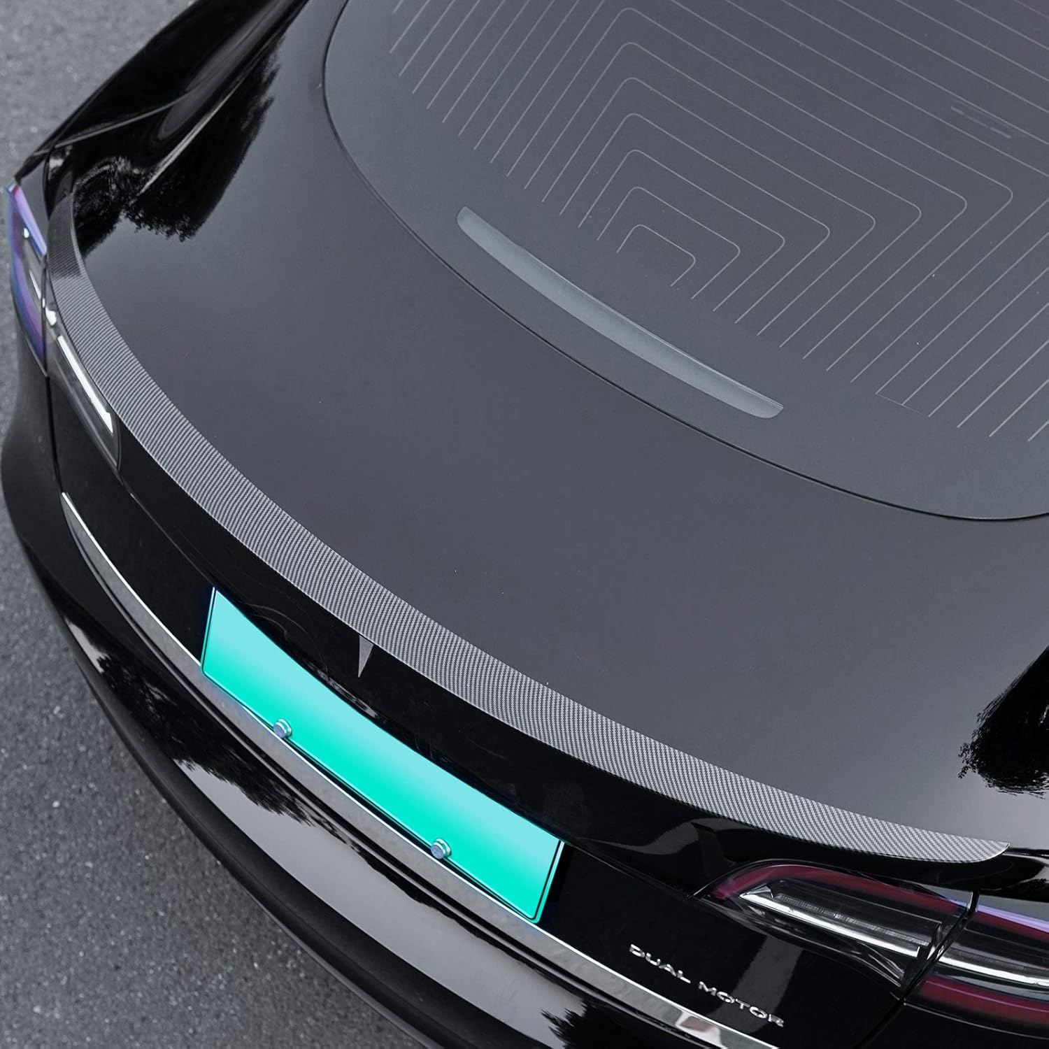 Matte Black Trunk Spoiler Wing Lip for Tesla Model 3, Pack of 2 W7724