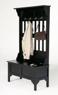 Hall Tree & Storage Bench (Black) X487