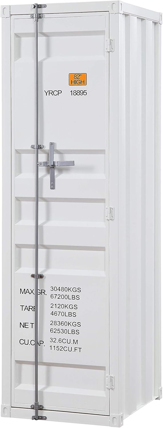 White Single Door Cargo Wardrobe P120266