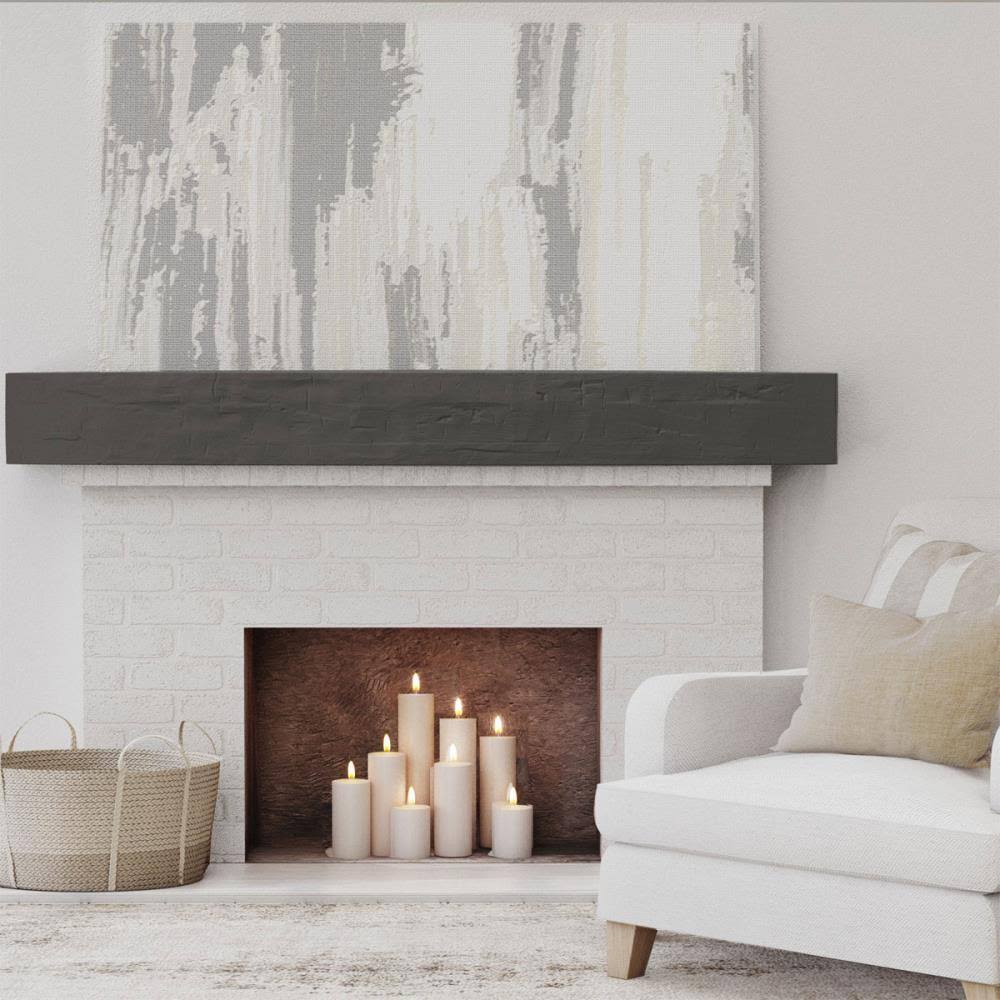 Hand Hewn Faux Wood Fireplace Mantel E697877