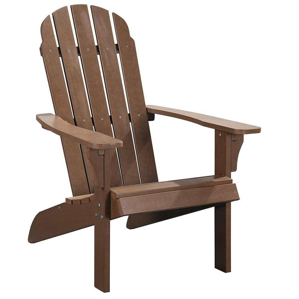 Brown Poly Faux Wood Adirondack Chair J64274