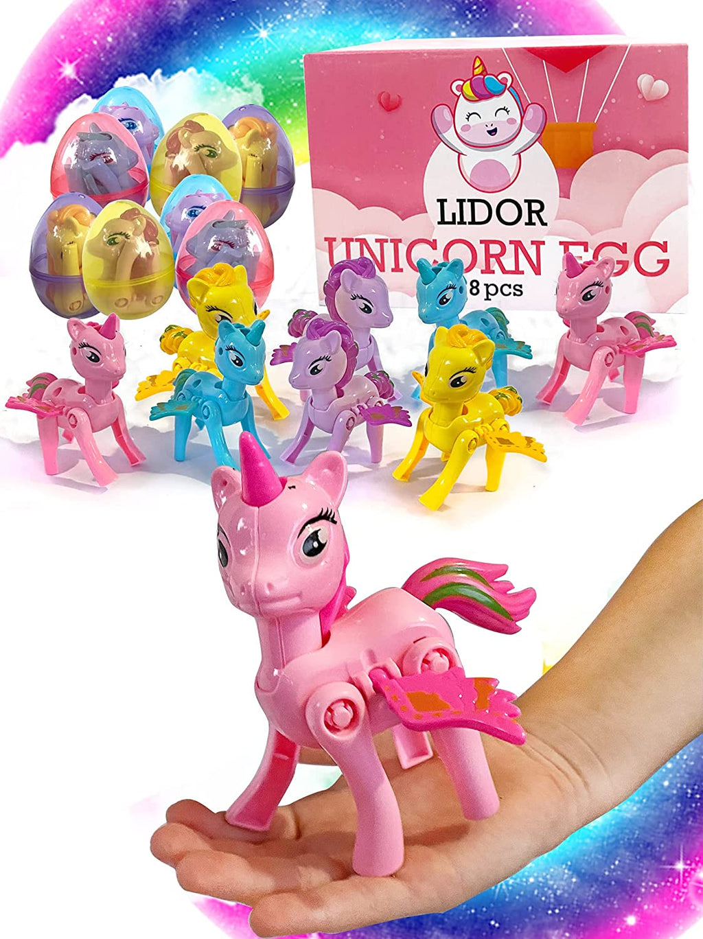 Unicorns Surprise Eggs with Toys Inside Pack of 8 F415