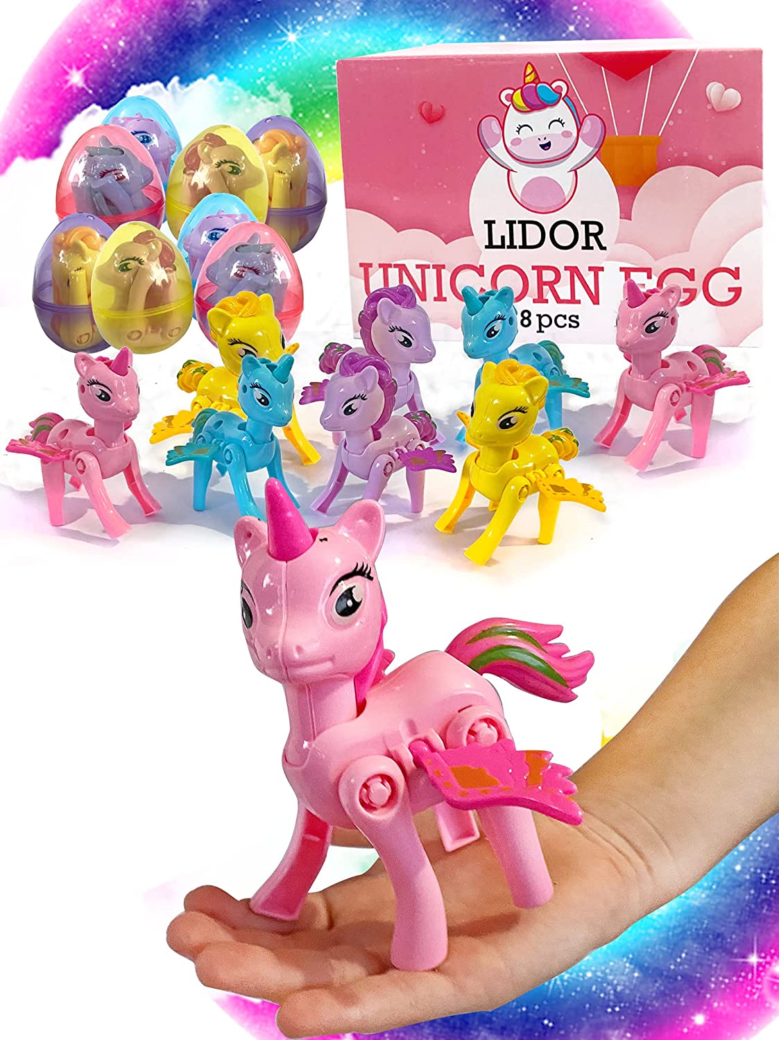 Unicorns Surprise Eggs with Toys Inside Pack of 8 F415
