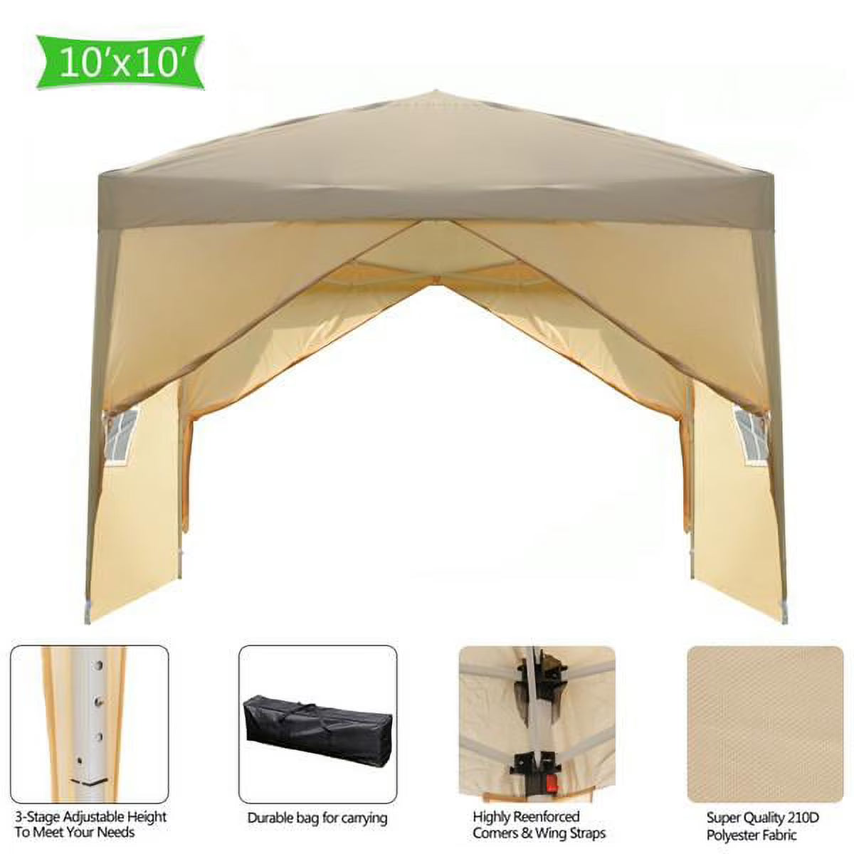 Khaki Waterproof Folding Tent J7373