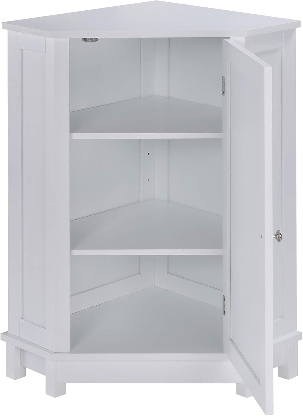 White Triangular Storage Cabinet J785399